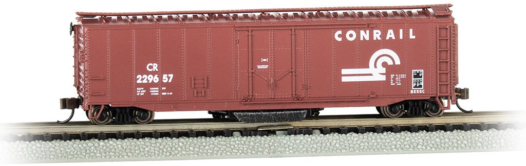 Bachmann Conrail #229657 50ft Plug DoorTrack Cleaning Boxcar. N Scale