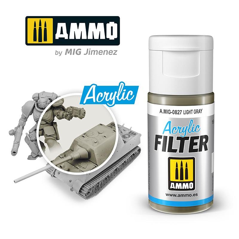 Ammo Acrylic Filter Light Gray 15ml