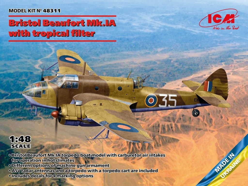 ICM 1:48 Bristol Beaufort Mk.1A Tropical