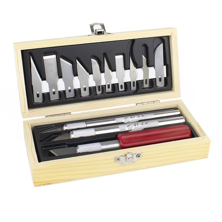 Excel Blades, Hobby Knife Set - Wooden Box
