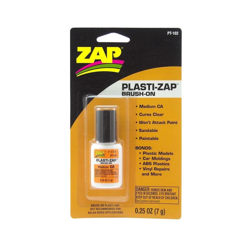 Zap Adhesive 1/4oz Brush On Plasti-Zap Carded  11730028