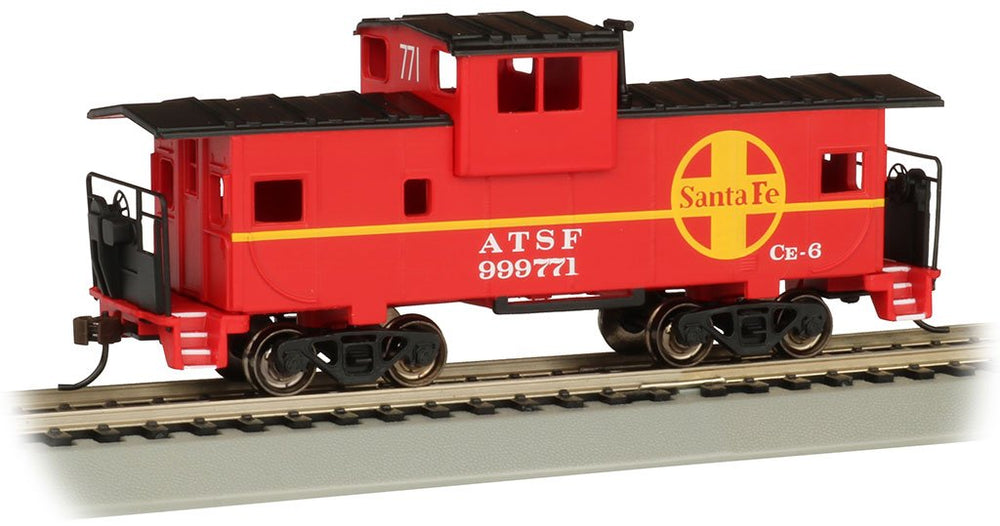 Bachmann Santa Fe #999771 36ft Wide-Vision Caboose, Red, HO Scale