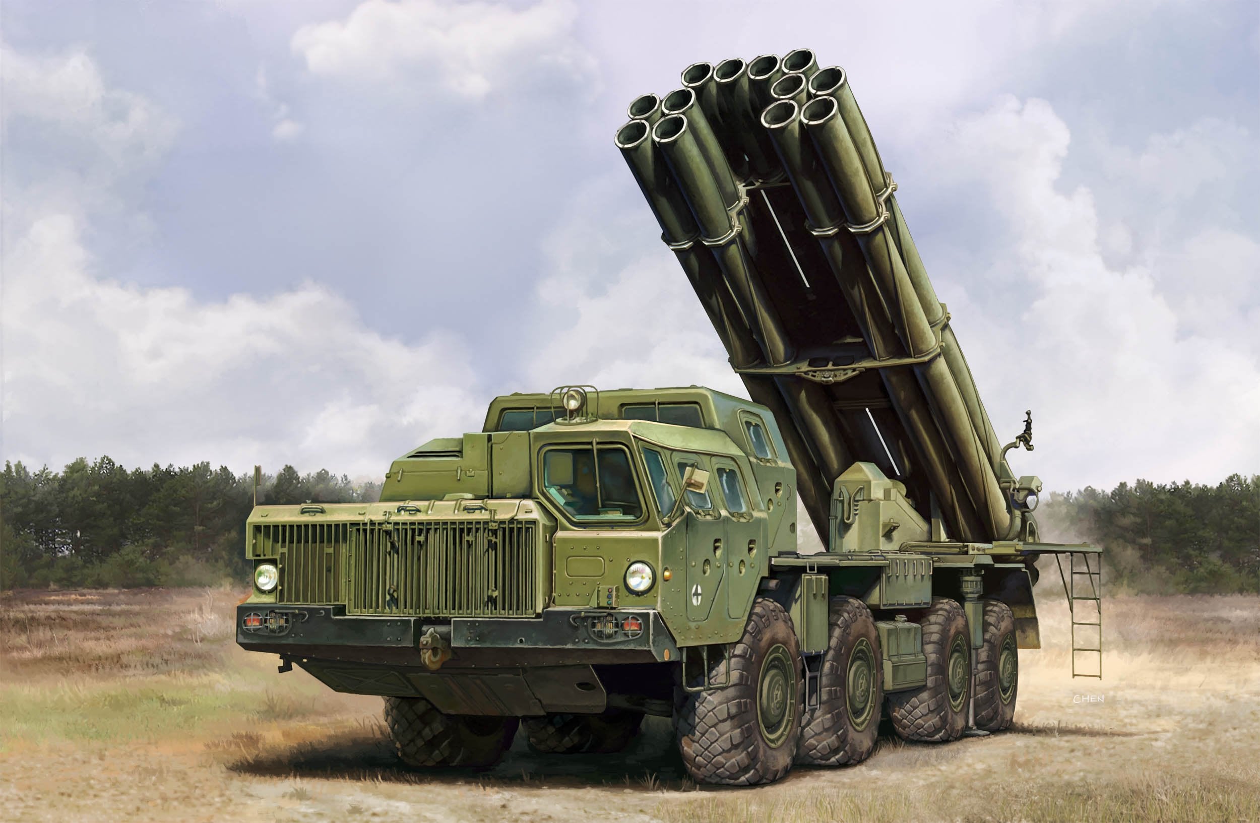 Hobbyboss 1:72 Russian 9A52-2 Smerch MRocket Launcher