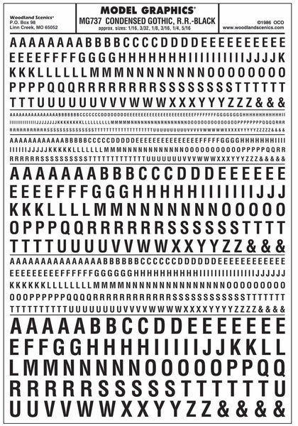 Woodland Scenics Condensed Gothic Rr Black Dt