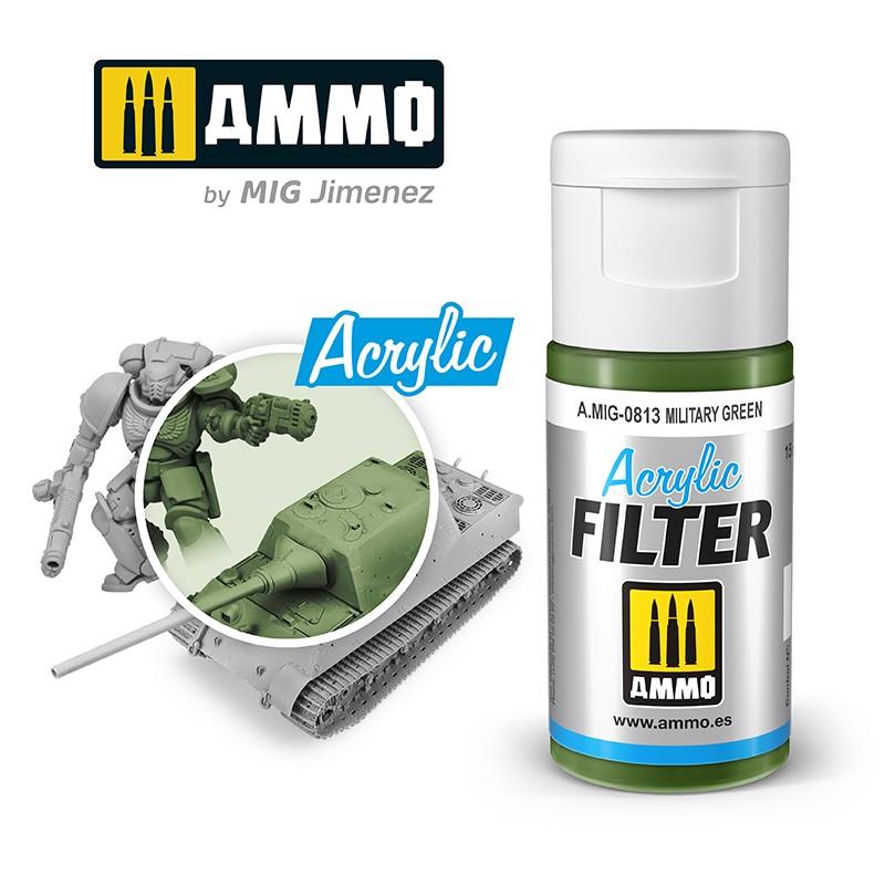 Ammo Acrylic Filter Military Green 15ml