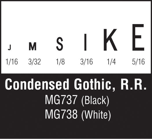 Woodland Scenics Condensed Gothic Rr Black Dt