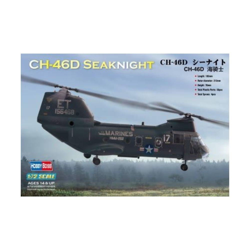 Hobbyboss 1:72 American Ch-46 Sea KnightTwin Rotor Helicopter