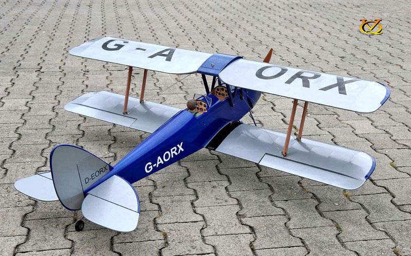 VQ Models Tiger Moth 46-82 /EP Dark BlueVers. 1400mm WS, 6Ch RC