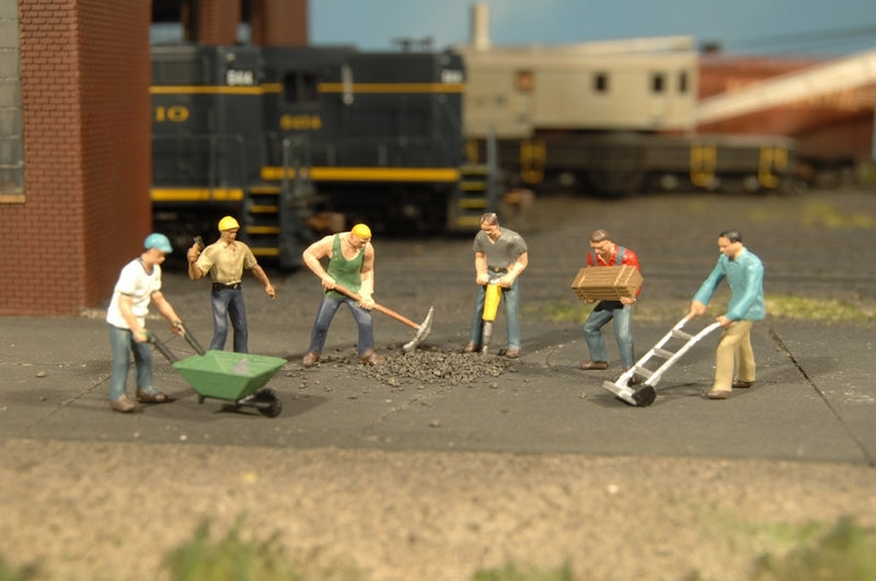 Bachmann Construction Workers, 6 FiguresO Scale