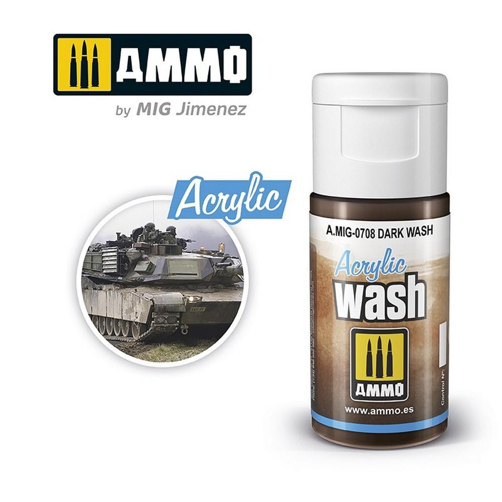 Ammo Acrylic Wash Dark 15ml