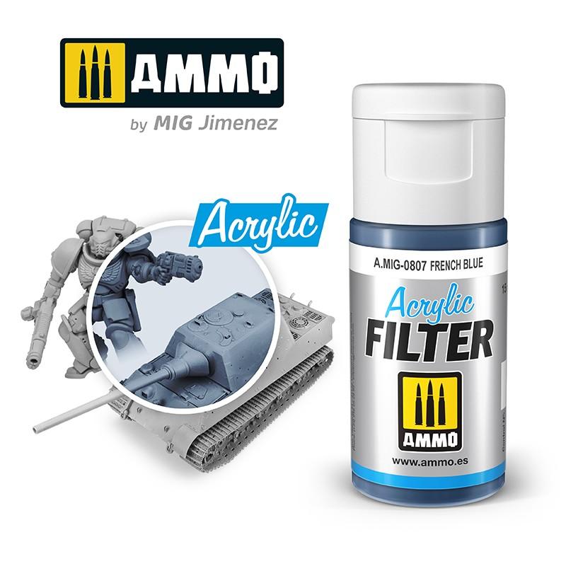 Ammo Acrylic Filter French Blue 15ml