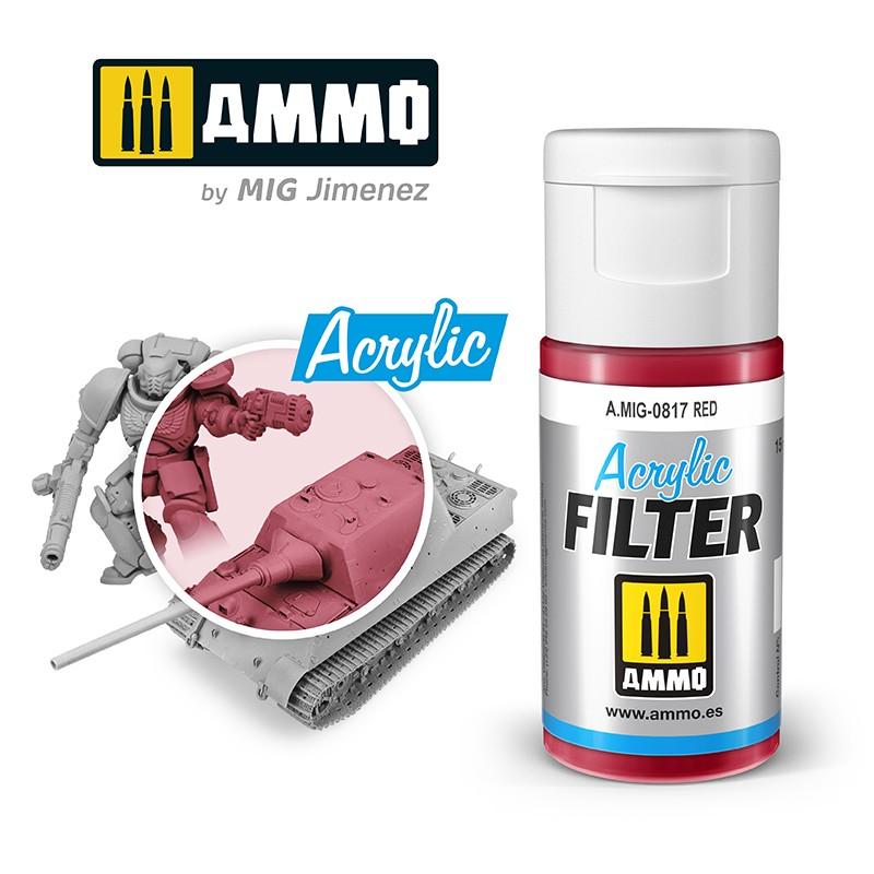 Ammo Acrylic Filter Red 15ml
