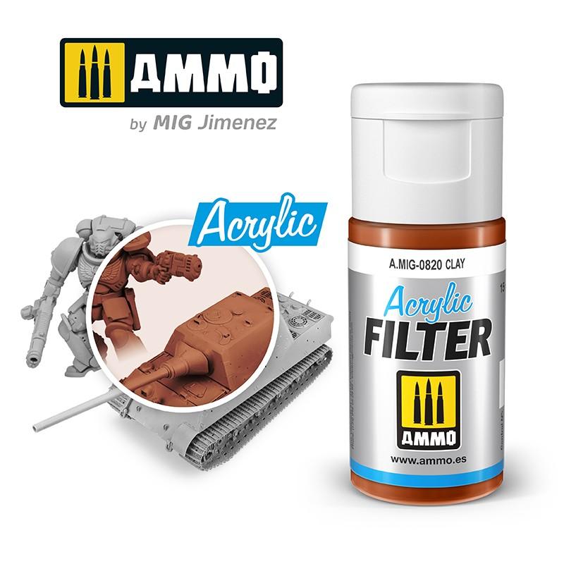 Ammo Acrylic Filter Clay 15ml