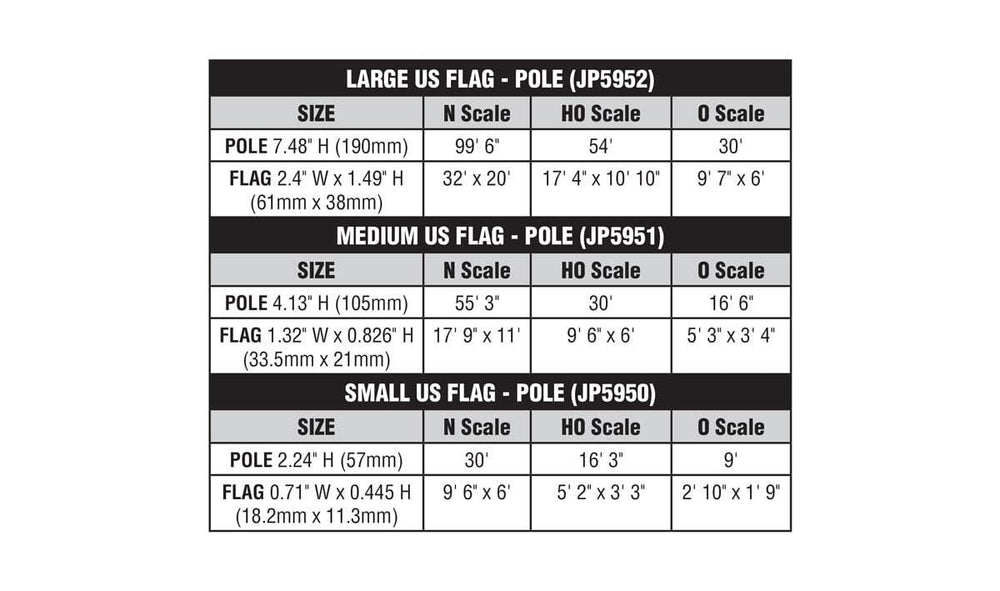 Woodland Scenics US Flag - Pole Large