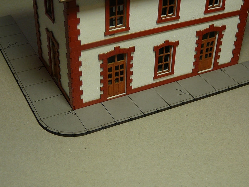 Bachmann Concrete Sidewalk, 33" StraightSections, 8 Corners, HO Scale