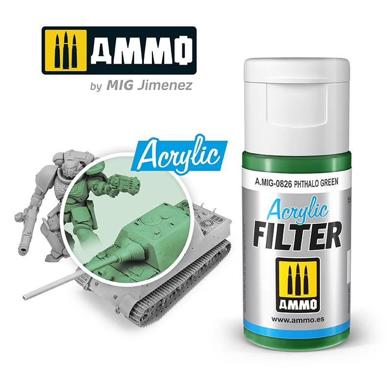 Ammo Acrylic Filter Phthalo Green 15ml