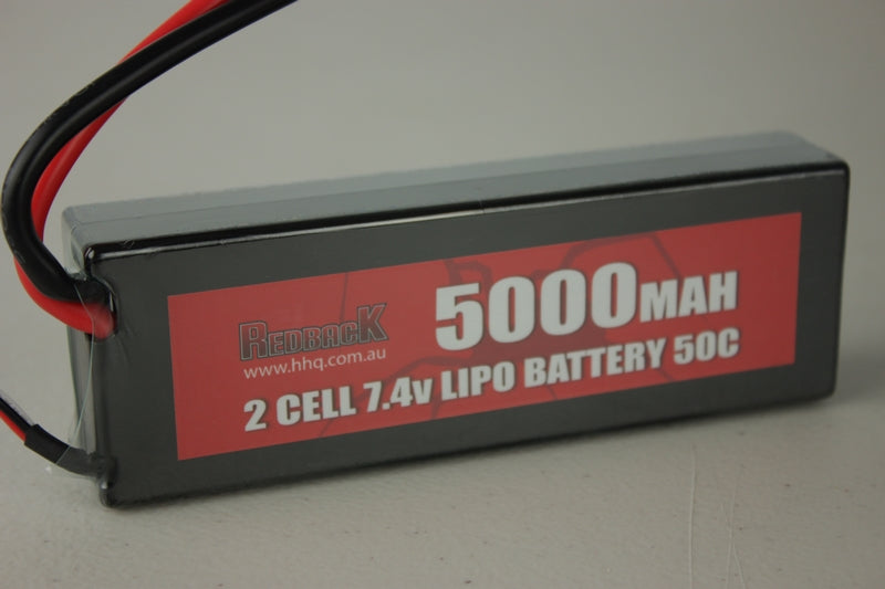 Redback Batt. 7.4V Lipo 5000Mah Car H/Case 50C