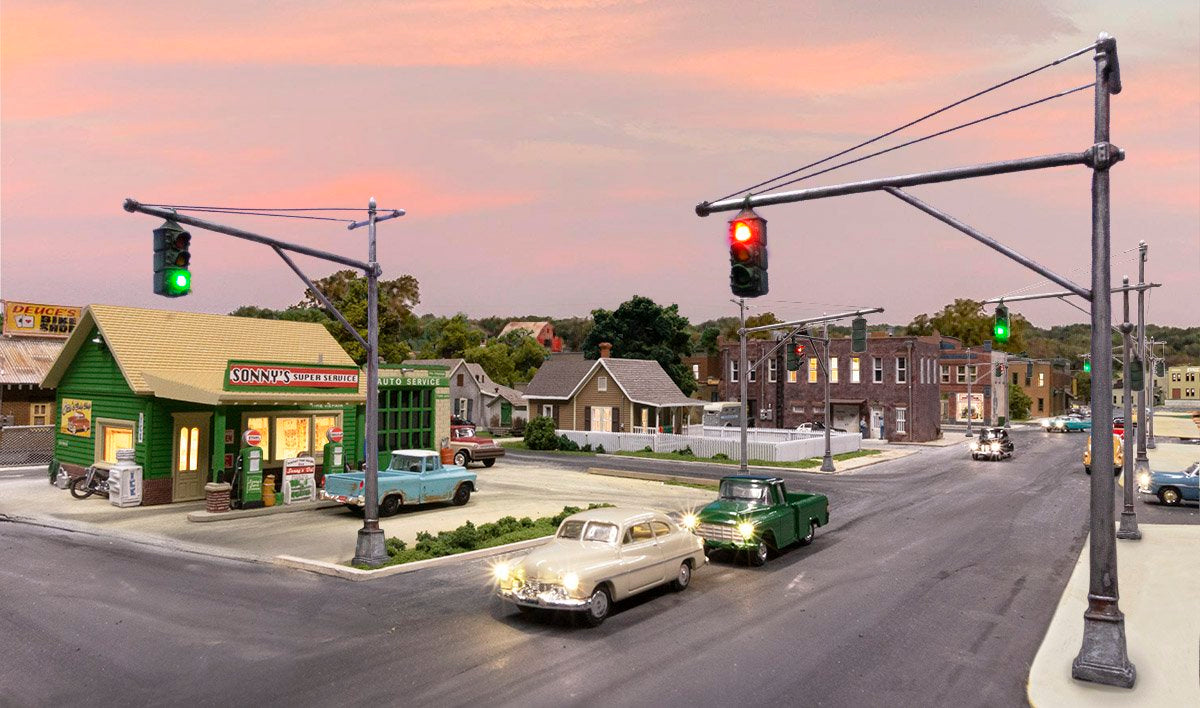 Woodland Scenics HO Mast Arm Traffic Lights