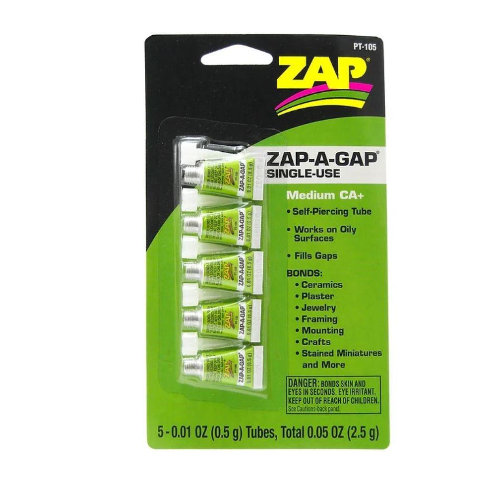 Zap Adhesive .010z ( 5 gram ) Single UseZap-A-Gap 5/card  11730034