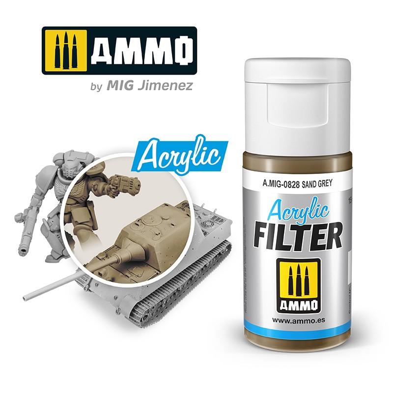 Ammo Acrylic Filter Sand Grey 15ml