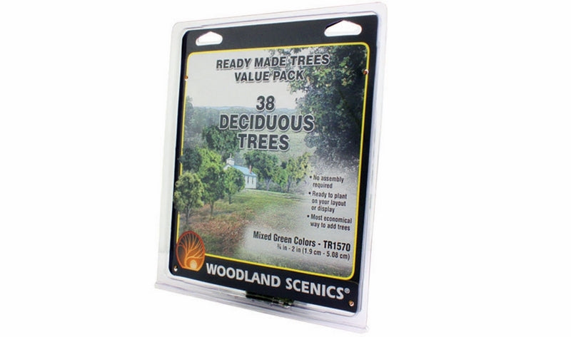 Woodland Scenics 3/4In - 2In Rm Real GrDecid 38/Pk