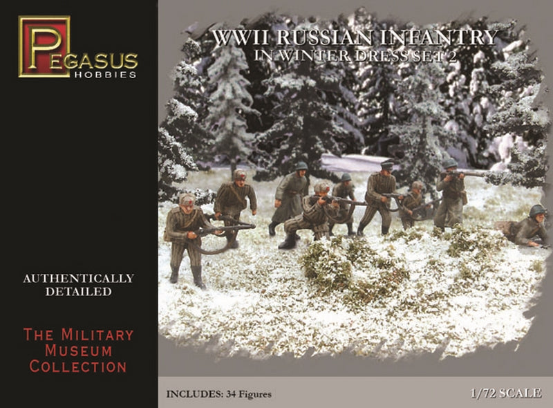 Pegasus Wwii Russian Infantry/Winter 34Pcs Set 2
