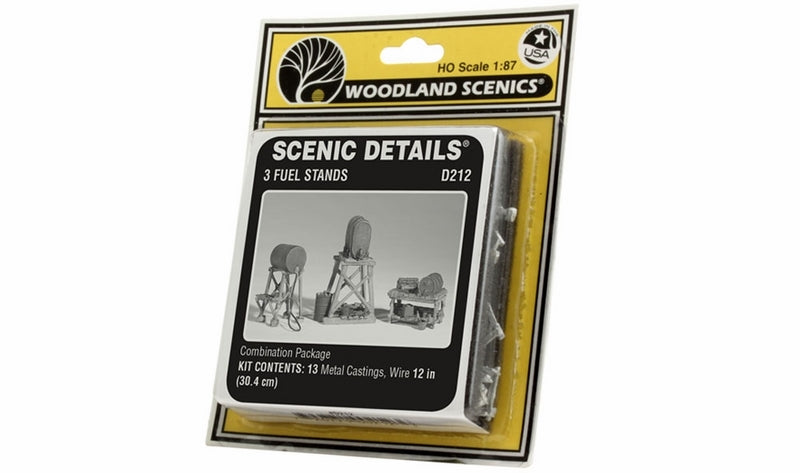 Woodland Scenics 3 Fuel Stands Sc Details *