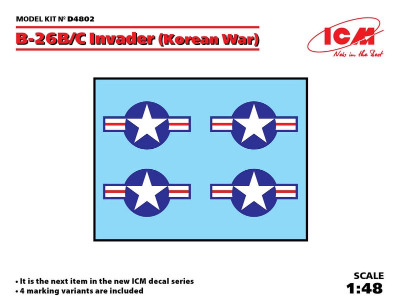 ICM 1:48 B-26B/C Invader (Korean War) Decal Set