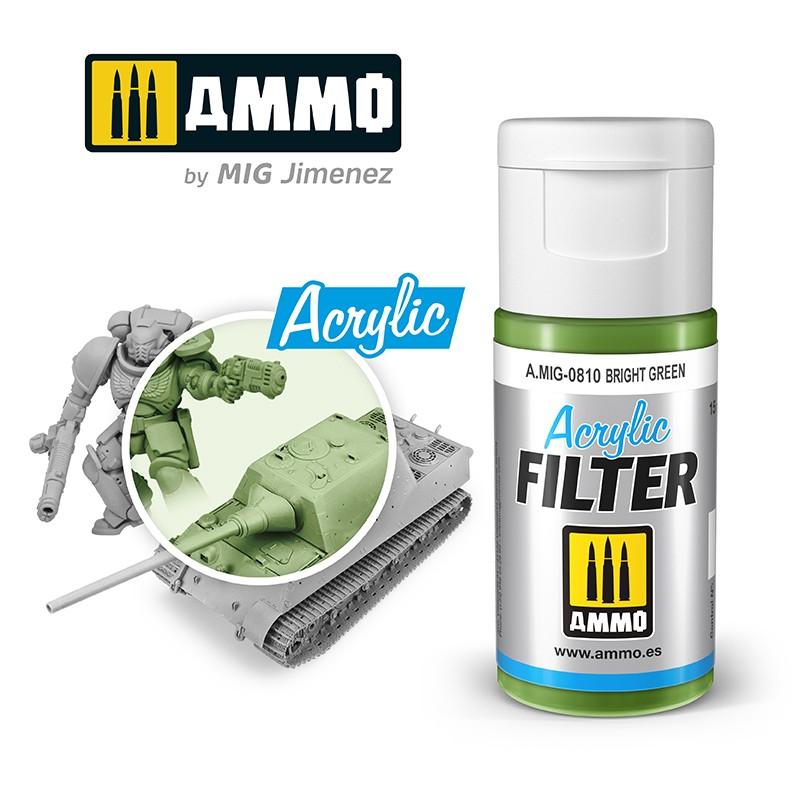 Ammo Acrylic Filter Bright Green 15ml