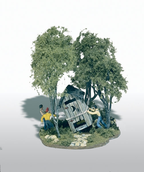 Woodland Scenics Outhouse Mischief Mini-Scene
