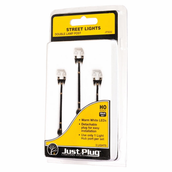 Woodland Scenics HO Double Lamp Post Street Lights 8