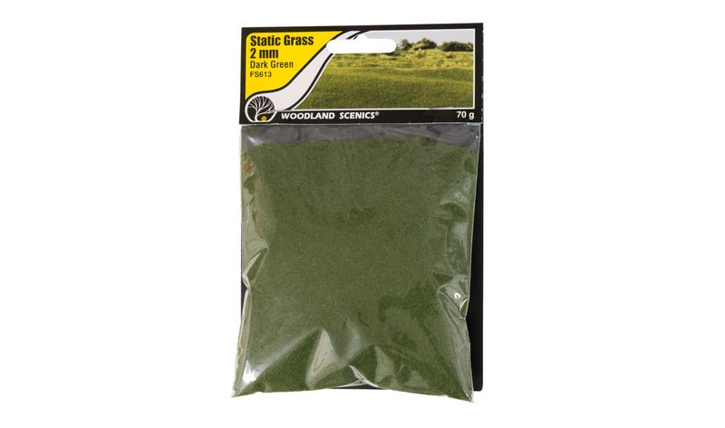 Woodland Scenics 2mm Static Grass Dark Green