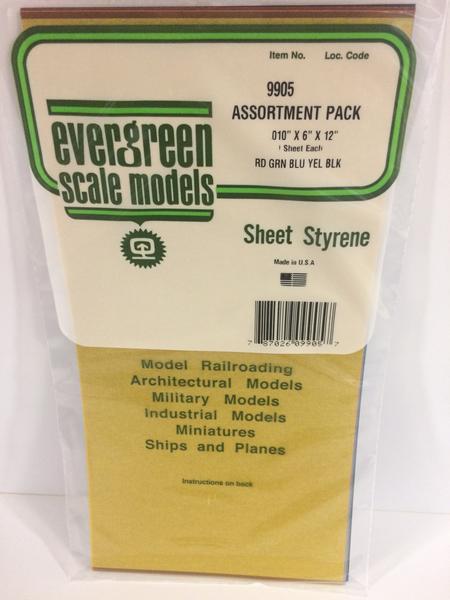 Evergreen Styr Sheets 6X12 Clrd 0.010Ass (5)